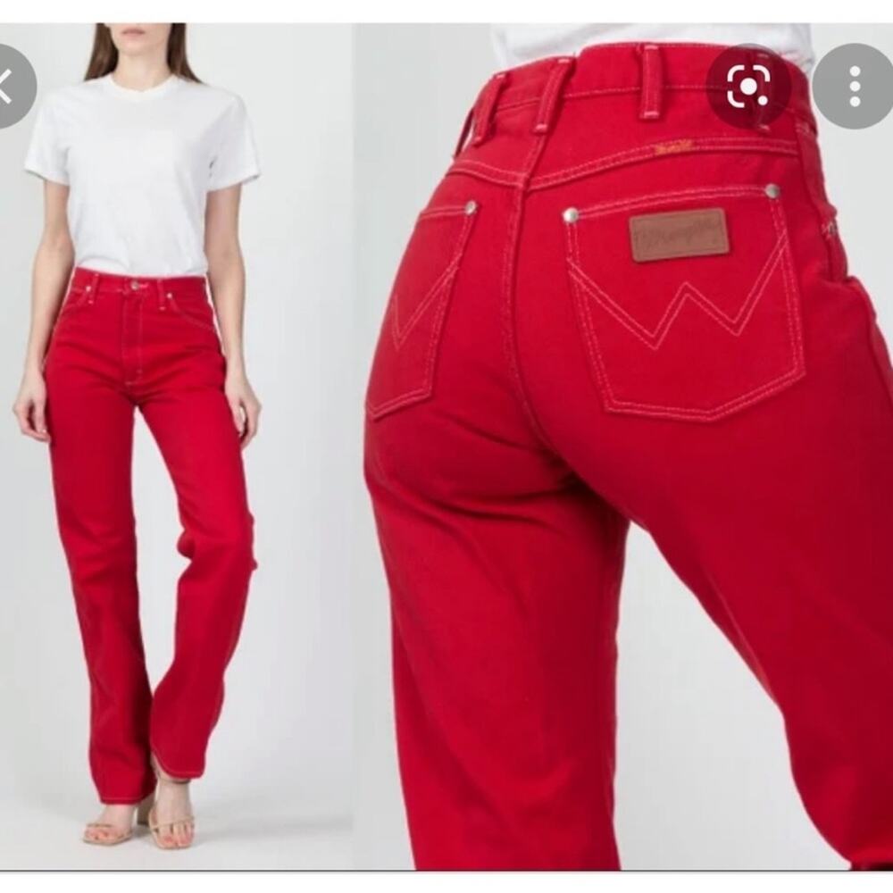 80s Wrangler Jeans in cherry red